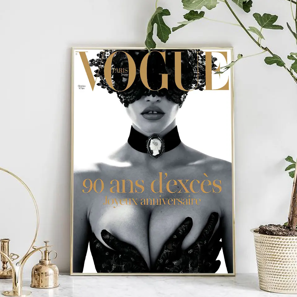 

VOGUE Posters Prints Sexy Girl Poster Scandinavian Wall Art Fashion Canvas Painting Modern Wall Pictures For Living Room Unframe