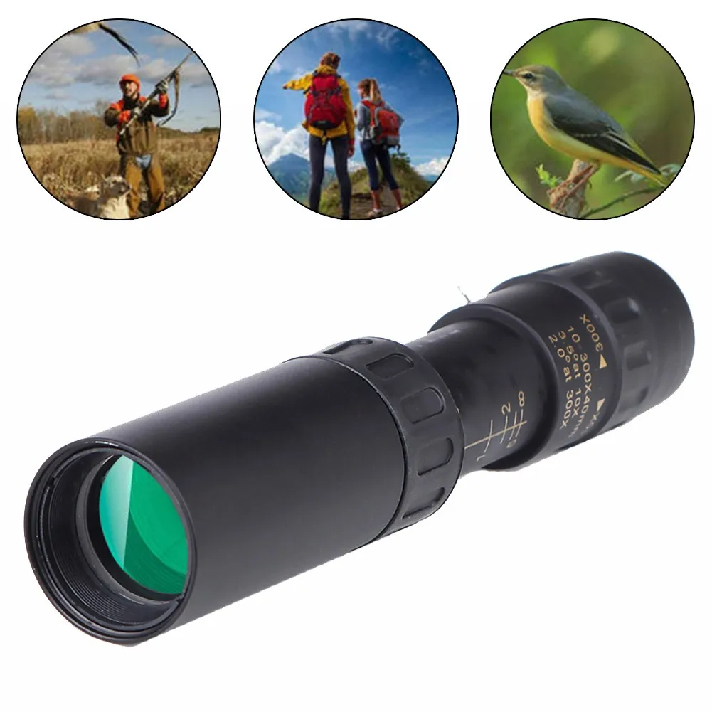 4K 10-300X40mm Супер телефото зум Монокуляр телескоп HD Портативный Открытый для