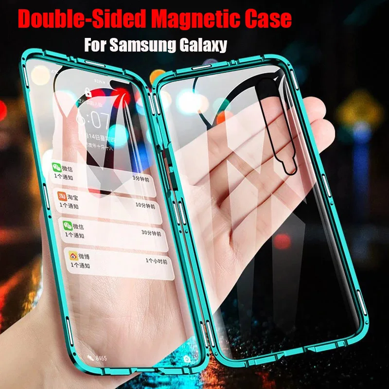 Magnetic Metal Adsorption case for samsung A50 A51 A32 A52 A21S M21 A12 A72 A71 A31 A70 A11 A20S M51 M31 S21 Ultra Plus | Мобильные