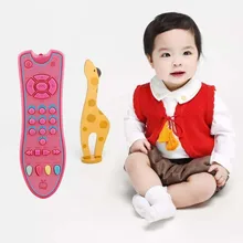 Детские игрушки Красочный музыкальный мобильный телефон ТВ пульт дистанционного управления Ранние развивающие игрушки электрические цифры дистанционная обучающая машина, игрушка в подарок