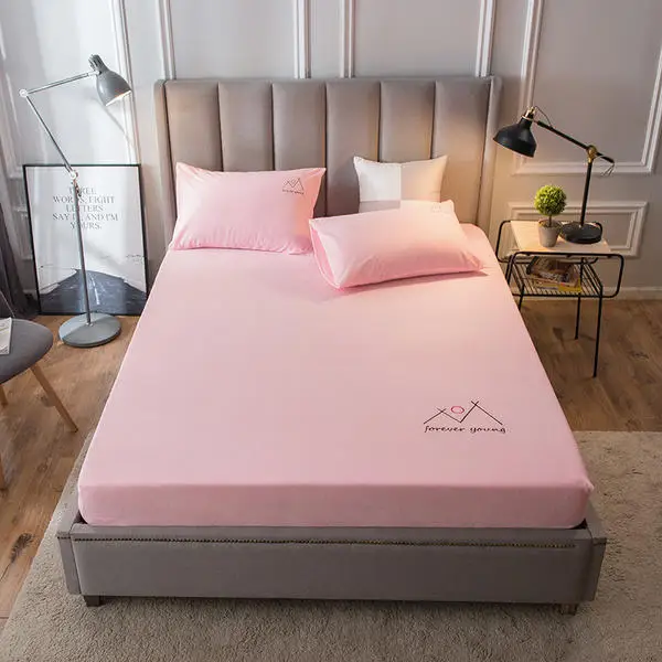 Cotton/Polyester Bed Sheet Queen King Twin Full Size Flat Sheet Bed Linen Flannel Fitted Sheet Bedsheets Sabanas 200x220cm - Цвет: W