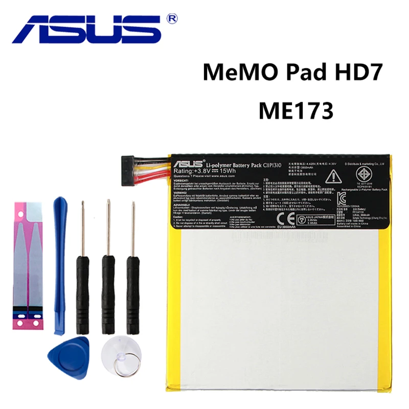 

Original ASUS Fone Pad 7 Battery For ASUS C11P1310 Fone Pad 7 Me372CG K00E C11P1310 3950mAh