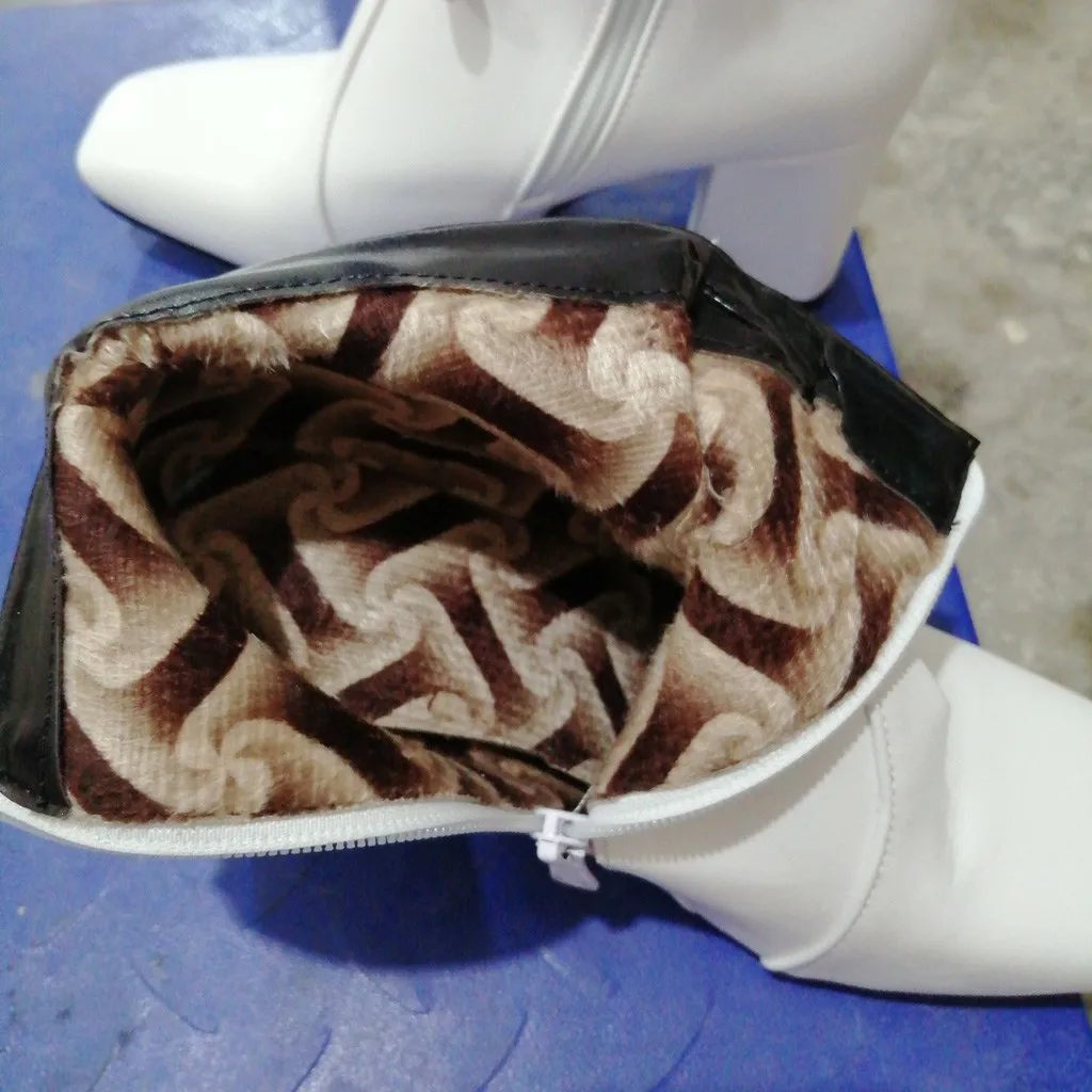 Кожаные Ботинки Martin Модные Женские однотонные полусапожки на квадратном каблуке