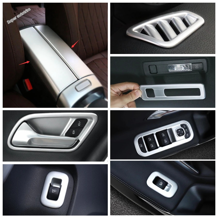 

Inner Door Armrest Window Lift / Tailgate Rear Trunk Switch Button Cover Trim For Mercedes-Benz CLA 200 C118 W118 2020 - 2022