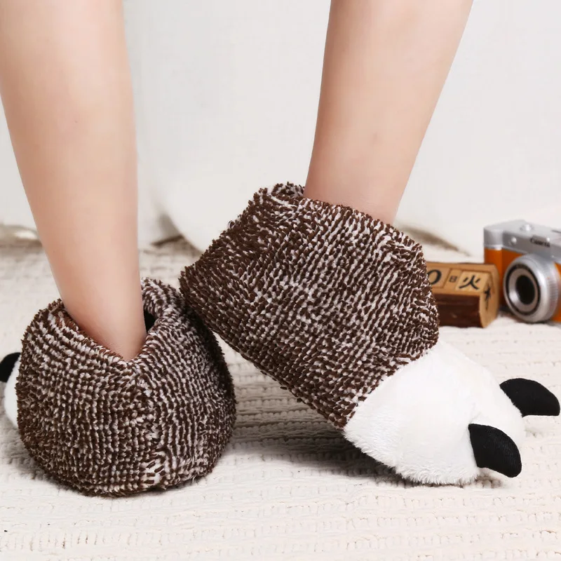 Fluffy Cute Animal Slipper For Women Girls Claws Men Women Winter Funny Shoes Custom Slippers Home Slippers Children Indoor