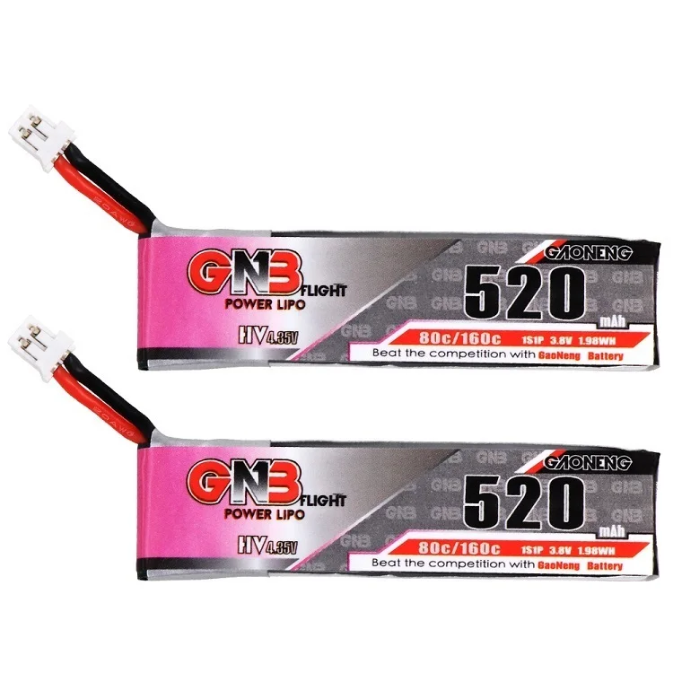 Ewellsold 2 шт. 5 шт. FPV Lipo аккумулятор 520mAh 3,8 V 80C 1S HV 4,35 V PH2.0 разъем для Emax Tinyhawk LDARC TINY Cine Whoop Beta