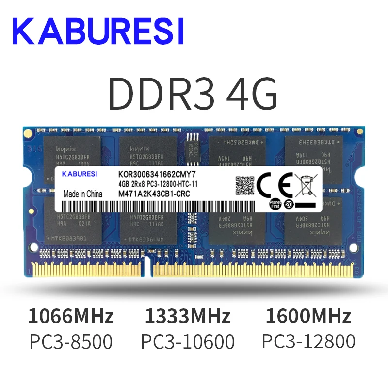 Оперативная память kaburesi DDR3 2G 1066 МГц 4G ОЗУ so-dimm 4 ГБ для ноутбука | Компьютеры и офис