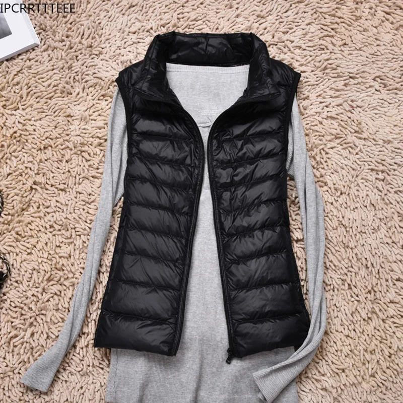 Spring Autumn Duck Down Vest Women Short Jacket Sleeveless Portable Puffer Vest Coat Female 2021 New Winter Student Waistcoat - 2