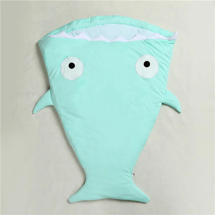 Спальный мешок LOOZYKIT для младенцев, спальный мешок в форме акулы, спальный мешок с героями мультфильмов, осенне-зимний хлопковый спальный мешок для новорожденных, креативные подарки - Цвет: green