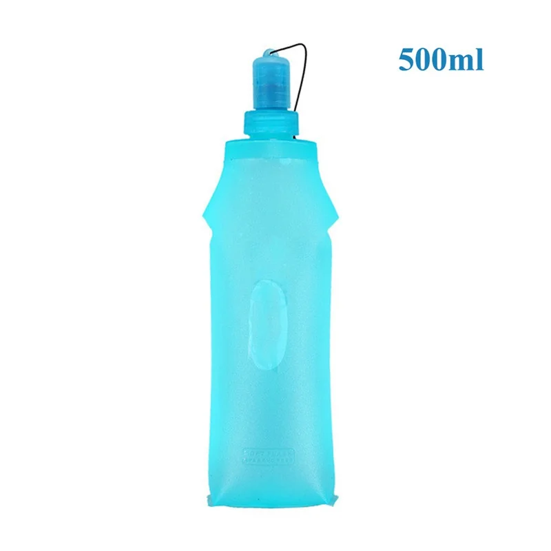 Foldable TPU Outdoor Sport Bottle Hydro Soft Flask Collapsible Drink Water Bottle for Running Camping Hiking Bicycle Fitness