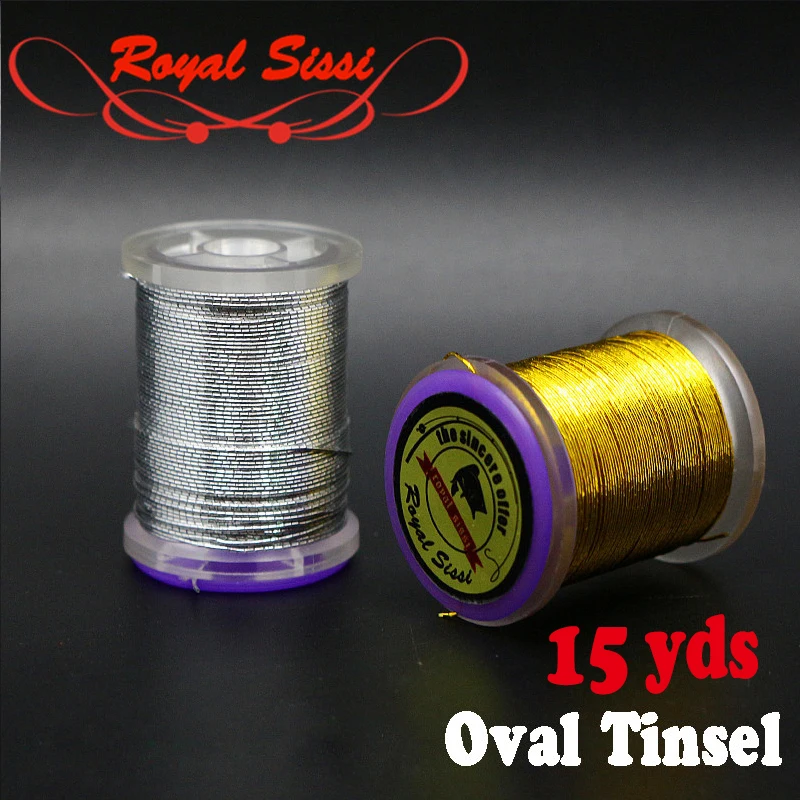 

2spools metallic oval tinsel gold &silver oval french tinsel fly tying materials ribbing on wet nymphs salmon& steelhead flies