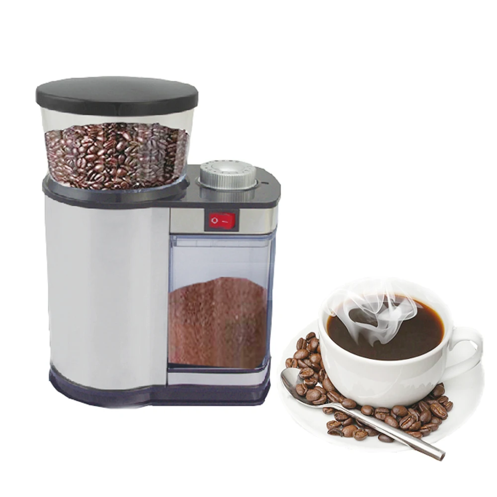

110V/220V Automatic Electric Coffee Grinder Machine Coffee Burr Mill Storage Capacity Beans Mill Herbs Nuts with US/EU Plug