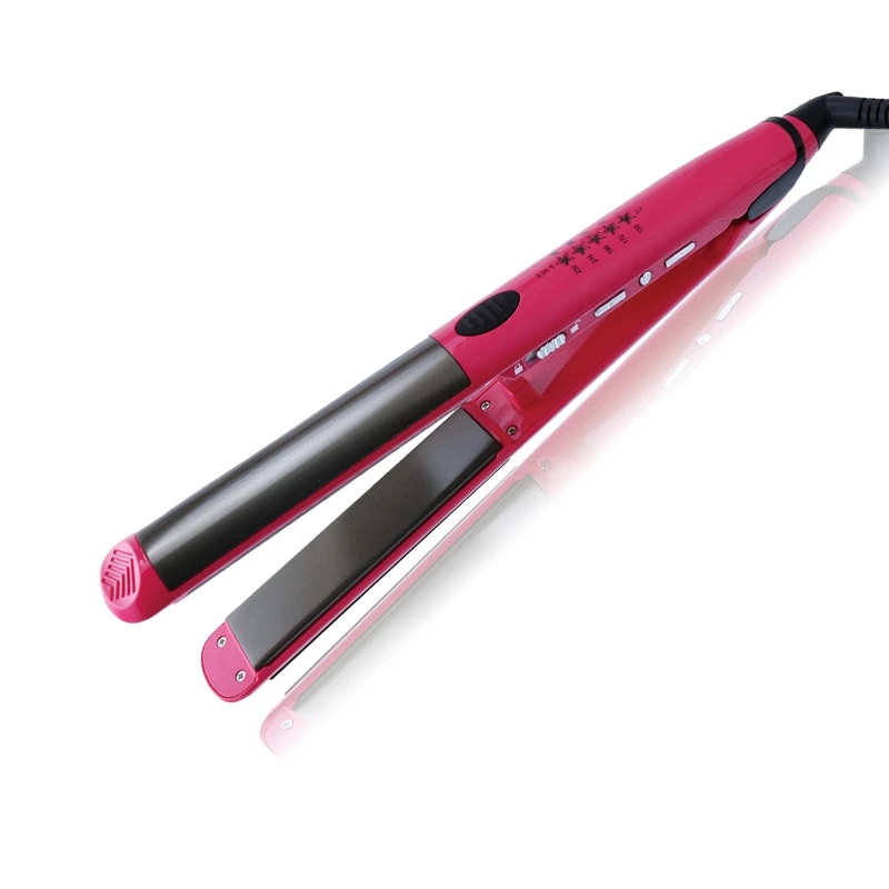 

Us Plug Led Display Anions Hair Straightener Temperature Electric Curling Irons Wide Plate Styling Tools