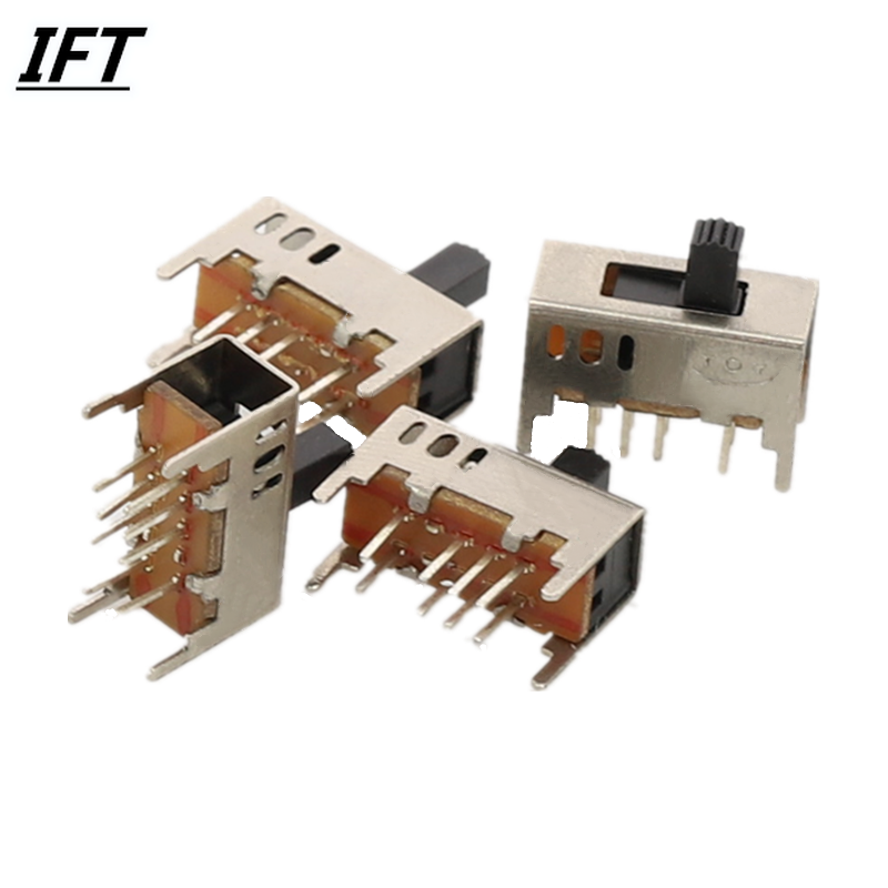20 Pcs Free shopping SS-23D03-G5/G7 2P3T 3-Position 8 Pin Mini Horizontal Slide Switch 16mm x 12mm x 7mm