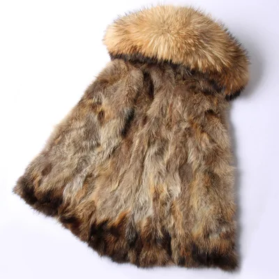Зимнее пальто Мужская куртка с воротником из натурального меха енота настоящая меховая парка со съемным мехом енота с капюшоном длинное теплое пальто