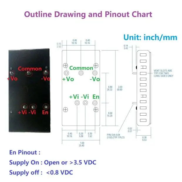 Изолированный преобразователь Buck 36 48 64 72V to+-12V 15V 24V