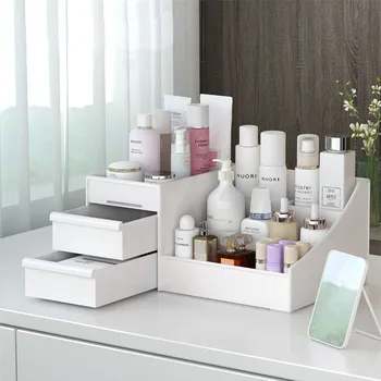 

Makeup Organizer for Cosmetic Large Capacity Cosmetic Storage Box Organizer Desktop Jewelry Nail Polish Makeup Drawer Container
