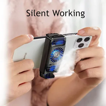 

Mobile Phone Cooler Game Cooling Gaming Heat Sink Audio Aux Radiator Black clip Smartphone cooler without battery