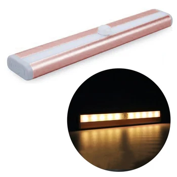 

10LED IR Infrared Motion Detector Cabinet Lamp Wireless Sensor Lighting Closet Night Battery Lamp Wardrobe Light