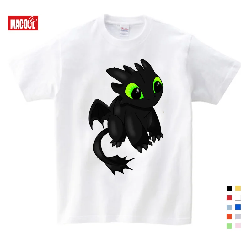 T-shirt Детские зимние худи для мальчиков и девочек; толстовки с капюшоном; детские толстовки с капюшоном с принтом «Беззубик»; забавная повседневная одежда для малышей - Цвет: T-shirt