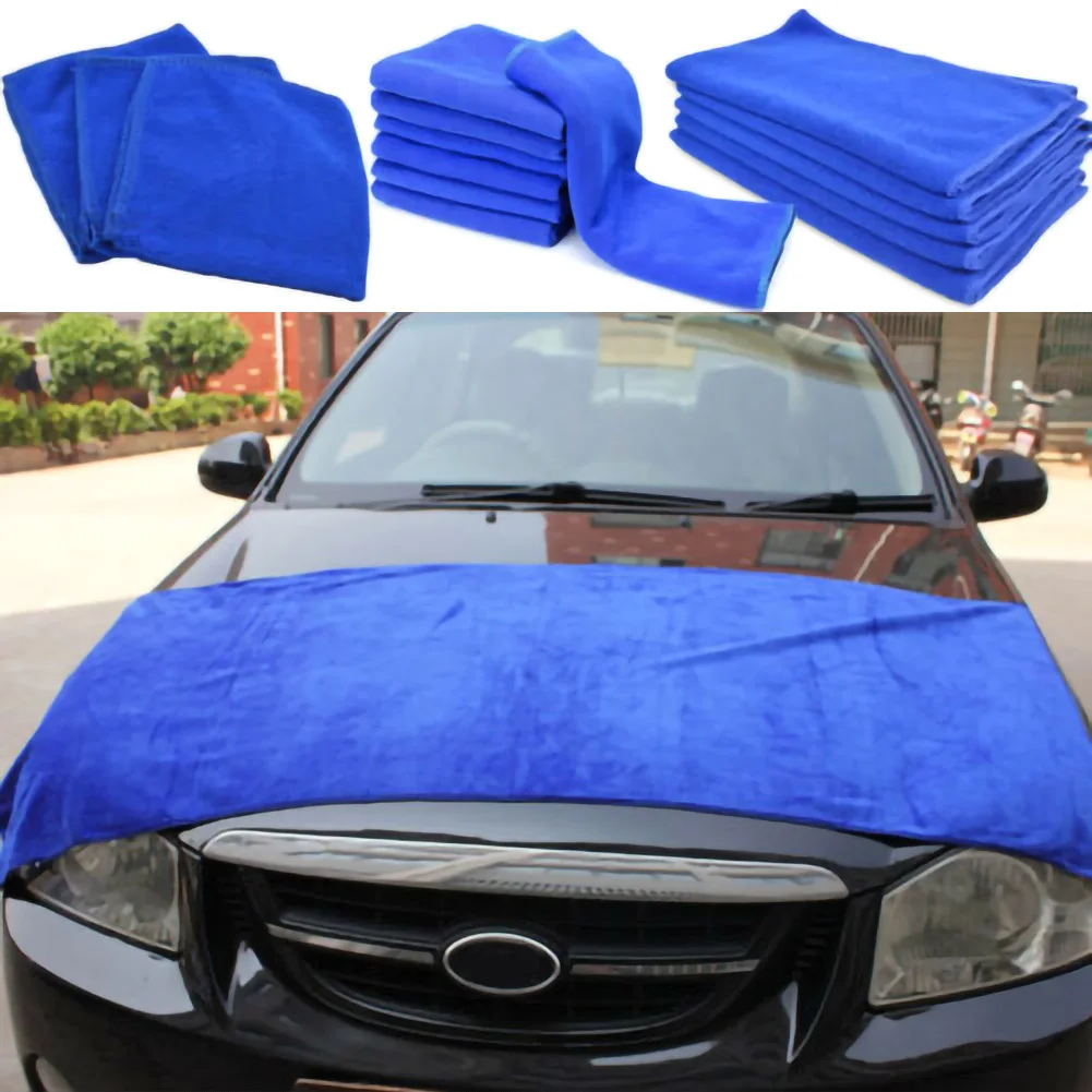 Авто синяя мягкая Абсорбирующая моющаяся ткань авто Уход микрофибра чистящие полотенца прочная Чистящая Авто Чистящая Щетка Автомобильная щетка