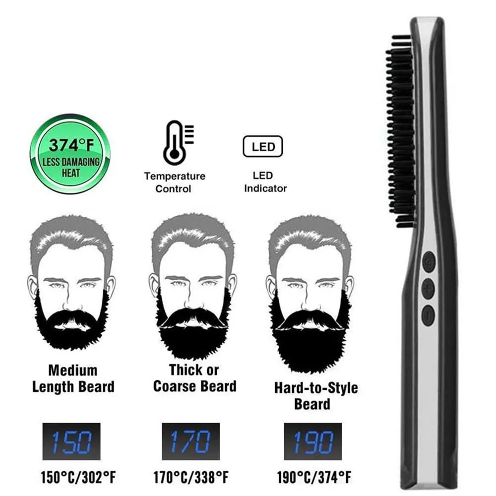 Wireless beard straightener