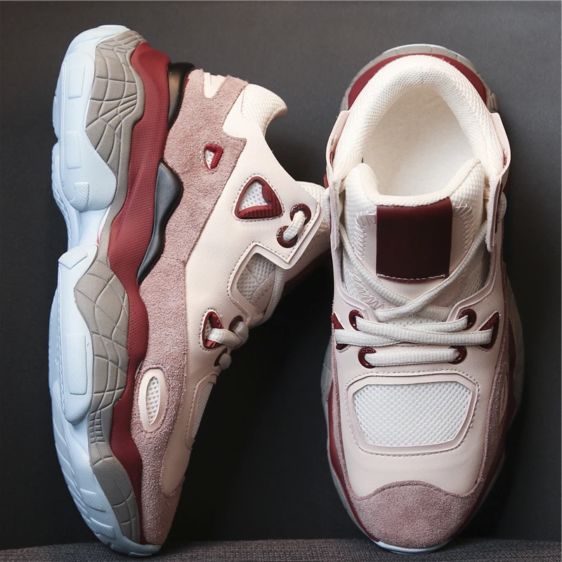 

Genuine Leather Women's Platform Sneakers 2018 Winter Warm Women Chunky Sneaker Fashion Thick Sole Ladies Flat Dad Shoes