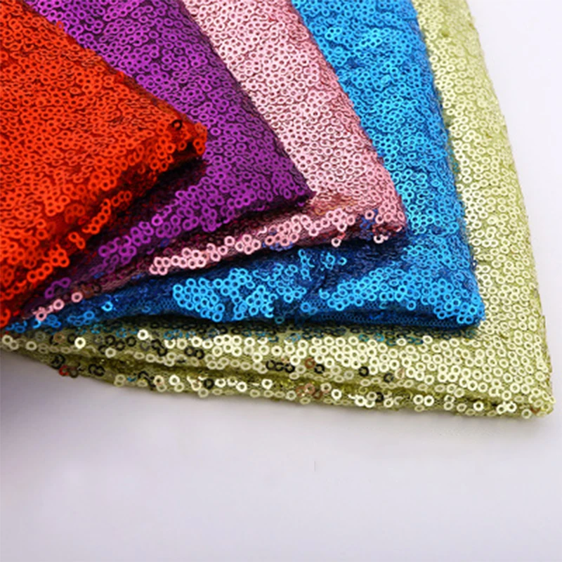 

YOMDID 3mm Sequins Fabrics Colourful Superimposed Sequins Cloth DIY Sewing Materials For Wedding Dress Garment Handcraft Decor