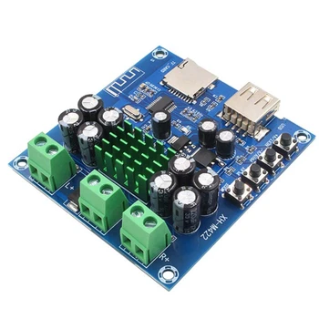 

Bluetooth 4.0 Amplifier Board Stereo 50W x 2 Audio Amplifier with Bluetooth U Disk TF Card Player 12-24V Xh-M422 C3-001