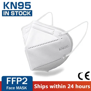 

FFP2 KN95 Mascarillas CE Health Filtering Facial Face Masks Safety Breathable Earloop Disposable 95% Mouth Mask For Face