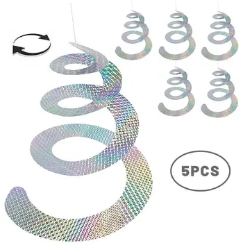 

Hanging Spiral Bird Deterrent Scare Bird Away Reflective Repellent Rod