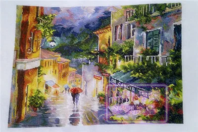 

Наборы для вышивки счетным крестом, наборы для рукоделия, 25 RTO-Night Rain Street, 11CT, 14CT, 18CT, DIY