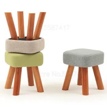 

Small Stool Home Solid Wood Shoes Bench Stool Stool Fashion Creative Shoes Bench Fabric Sofa Bench Children Bench