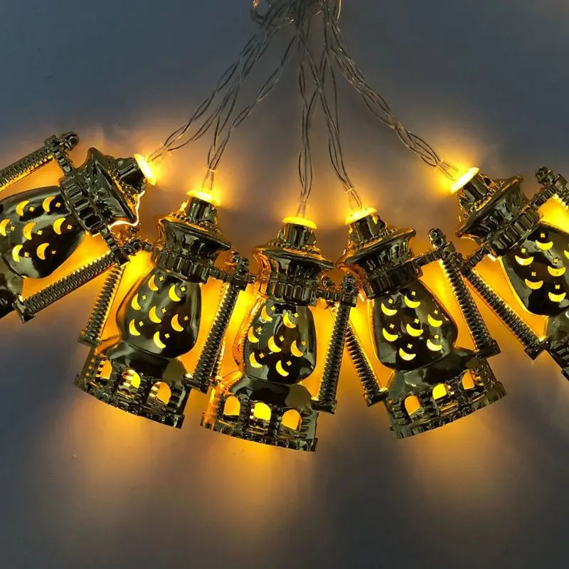 

Golden Magic Lamp Shape String 10/20 LED Light Eid Ramadan Islamic Battery Decor 23GB