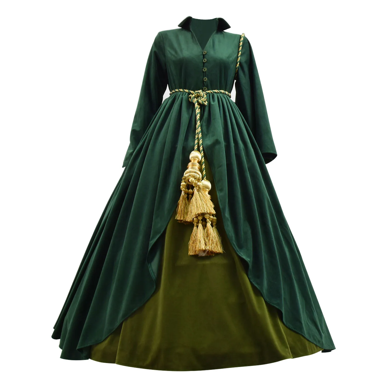 Cosdaddy Скарлетт О 'Хара зеленый костюм косплей занавес женские вечерние длинные платья