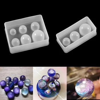

1pcs Multi Sizes Crystal Ball UV Resin Silicone Mold Epoxy Resin Necklace Pendant Molds For DIY Jewelry Making Tools Accessories
