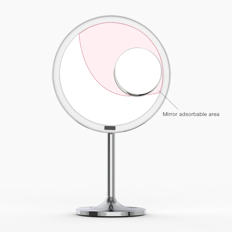  LED Touch Screen Light Makeup Mirror with 5X Magnifying Smart Sensor Desktop Vanity Mirror 8.5 inch - 33035672918