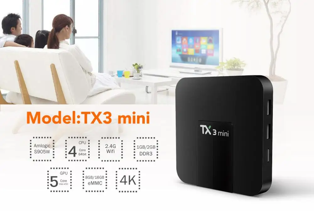 LEMADO TX3 Мини ТВ приставка Android 8,1 2G 16G Amlogic S905W четырехъядерный с дисплеем поддержка wifi 4K HDR YouTube Смарт ТВ приставка