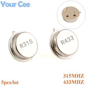 

5pcs 315 433MHz Resonator Crystal Oscillator R315A R433A Quartz Through Holes Surface Acoustic Wave Oscillator KIt Round 3 pins