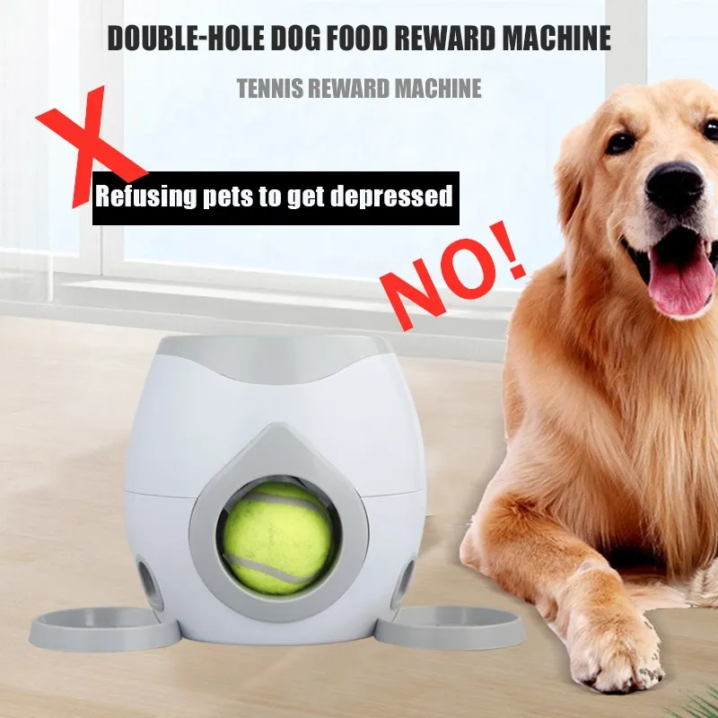 Собачьи интерактивные игрушки Теннисный мяч для собаки метательная машина для еды кошки FDA дозирующая награда инструмент для обучения собак медленные кормушки