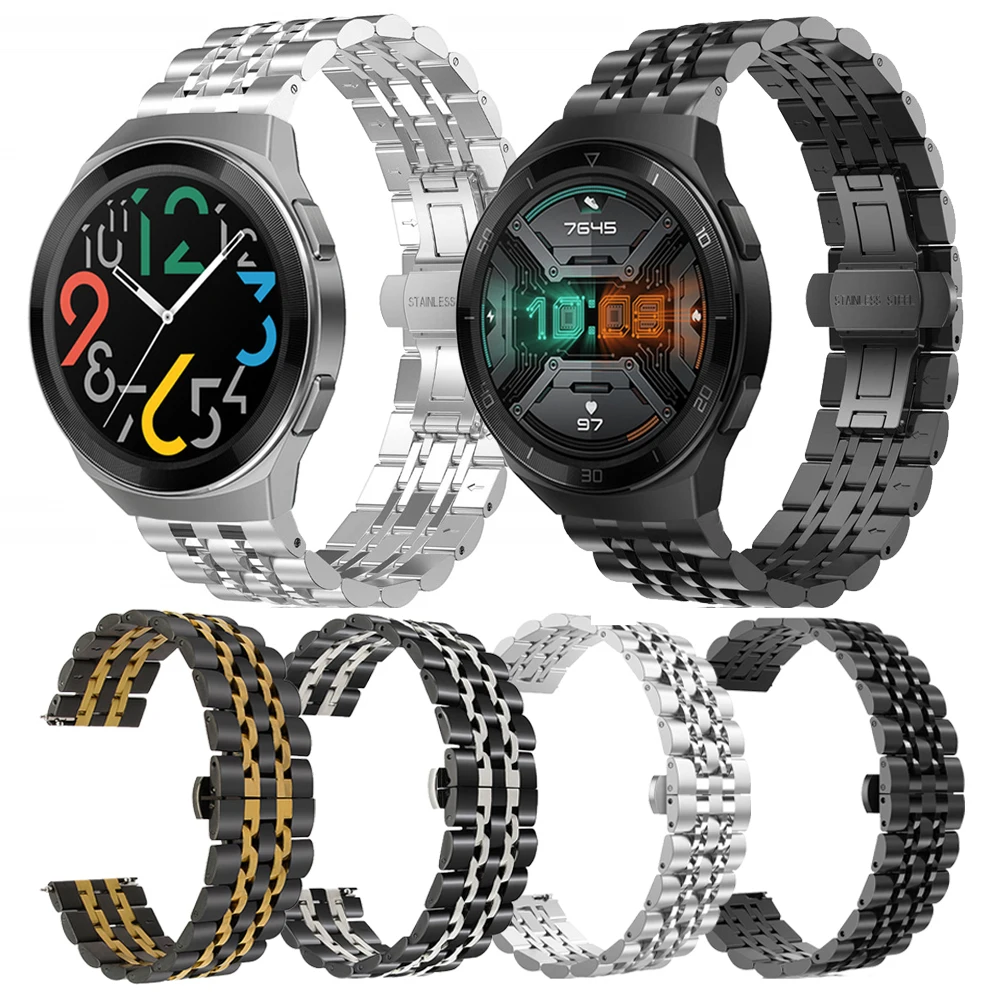 Ремешок из нержавеющей стали для HUAWEI WATCH GT 2e 46 мм металлический браслет