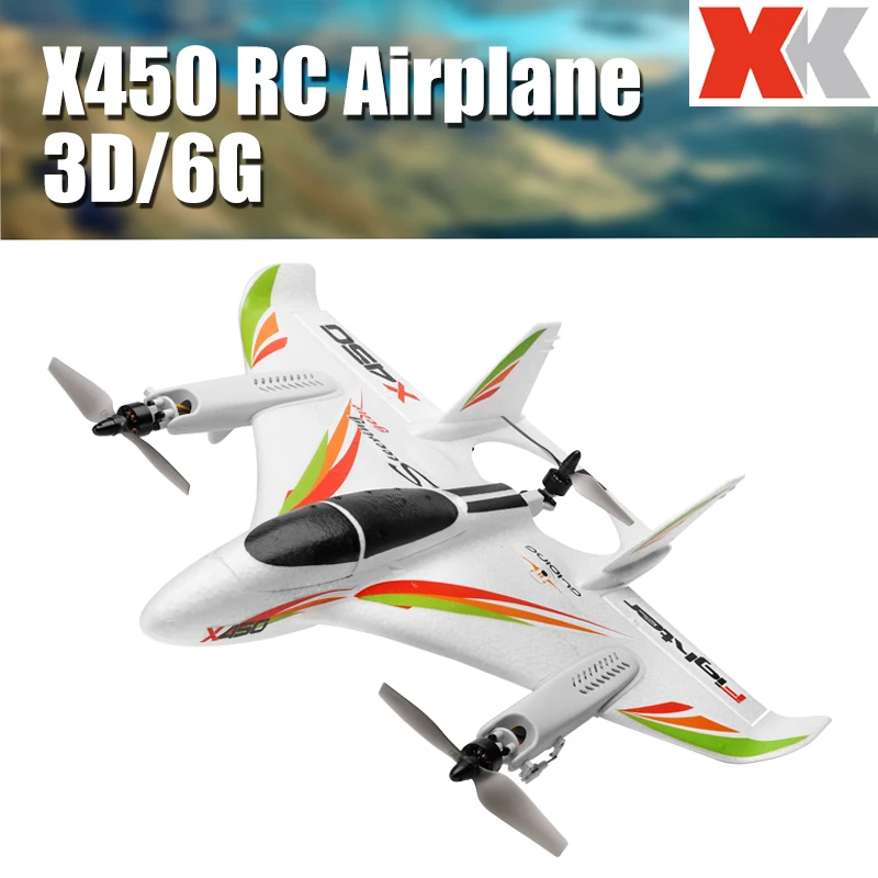 WLtoys XK X450 RC самолет 6CH безбрежный двигатель удерживающий высоту дизайн 3D/6G взлет и посадка трюк RC Дрон