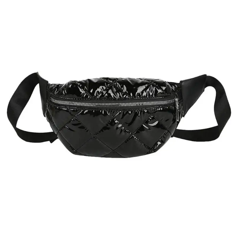 Зимняя поясная сумка для женщин, осенняя модная поясная сумка из искусственной кожи, повседневная сумка через плечо, сумка-банан, женская сумка для денег - Цвет: Черный