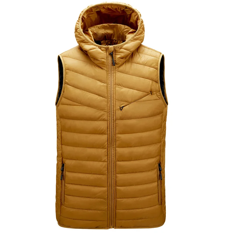 

NewBang Ultra Light Cotton Vest Men With Hooded Men's Cotton Waistcoat Waterproof Sleeveless Warm Liner Male Slim Gilet