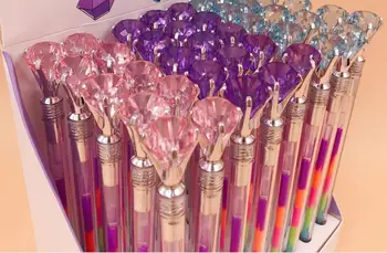 

korea creative Diamonds color gel pen cute cartoon neutral pen student prize pen office writing pen promotion gift pen 40pc/lot