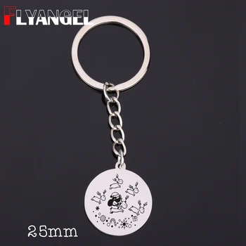 

FLYANGEL Christmas Dangle Keychain Engraved Santa Elk Bag Charm For Family Kids Bag Charm Christmas Keepsake Gifts Pendant