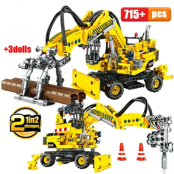 

BLOCKS City Engineering Truck Forklift Building Blocks Toy Technic Car Construction Vehicle Bricks Toys for Children Christmas