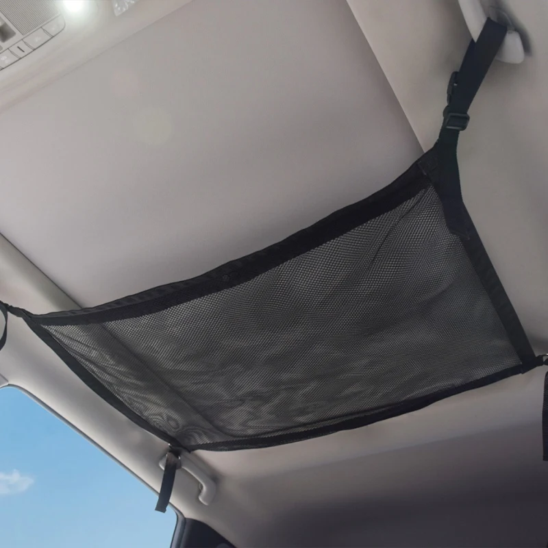 1 шт. Автомобильная потолочная сетка для хранения, карман, универсальная крыша, внутренняя грузовая сетка, сумка для хранения багажника