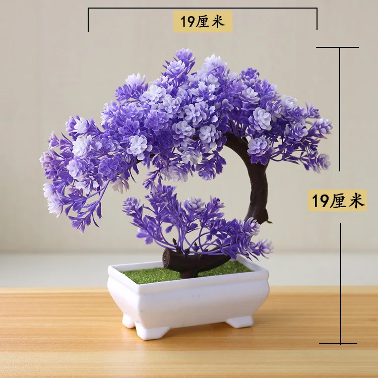 Креативный мини-шар Сакура снежок искусственное растение в горшках маленький горшок для дерева домашние декоративные растения цветочное украшение - Цвет: 13