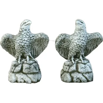 

Couple Aguilas concrete-stone for garden or outdoor 56cm. And